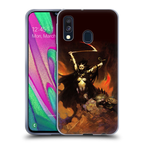 Frank Frazetta Fantasy Woman With A Scythe Soft Gel Case for Samsung Galaxy A40 (2019)