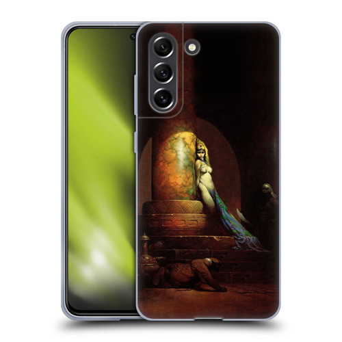 Frank Frazetta Fantasy Egyptian Queen Soft Gel Case for Samsung Galaxy S21 FE 5G