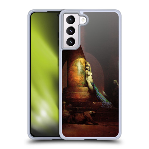 Frank Frazetta Fantasy Egyptian Queen Soft Gel Case for Samsung Galaxy S21+ 5G
