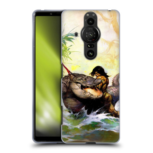 Frank Frazetta Fantasy Monster Out Of Time Soft Gel Case for Sony Xperia Pro-I