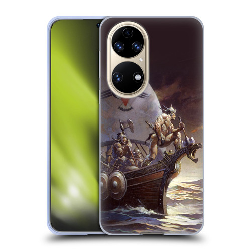 Frank Frazetta Medieval Fantasy Kane on Golden Sea Soft Gel Case for Huawei P50