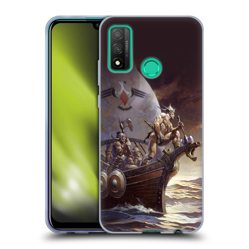 Frank Frazetta Medieval Fantasy Kane on Golden Sea Soft Gel Case for Huawei P Smart (2020)