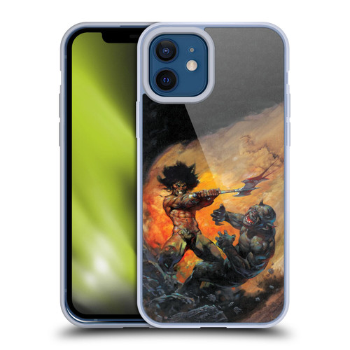 Frank Frazetta Medieval Fantasy Viking Slayer Soft Gel Case for Apple iPhone 12 / iPhone 12 Pro