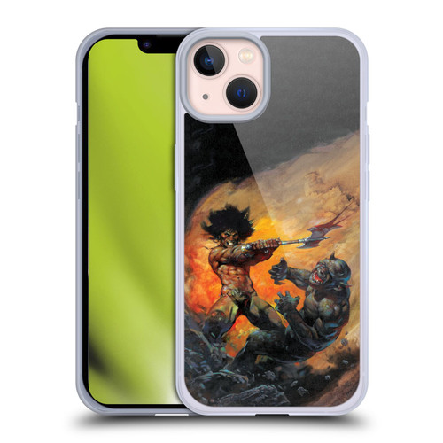 Frank Frazetta Medieval Fantasy Viking Slayer Soft Gel Case for Apple iPhone 13