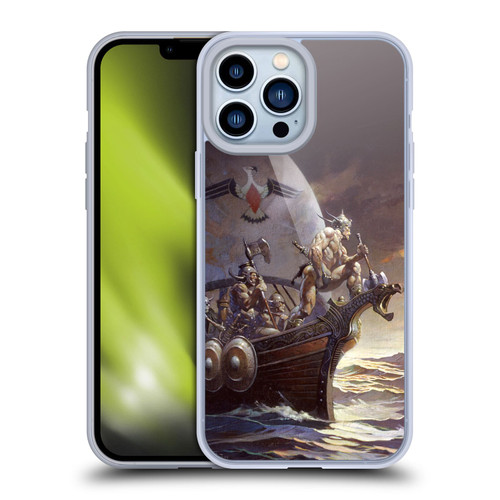 Frank Frazetta Medieval Fantasy Kane on Golden Sea Soft Gel Case for Apple iPhone 13 Pro Max