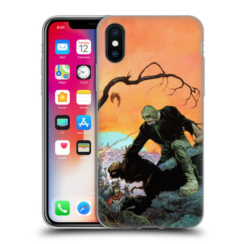 Frank Frazetta Medieval Fantasy Zombie Soft Gel Case for Apple iPhone X / iPhone XS