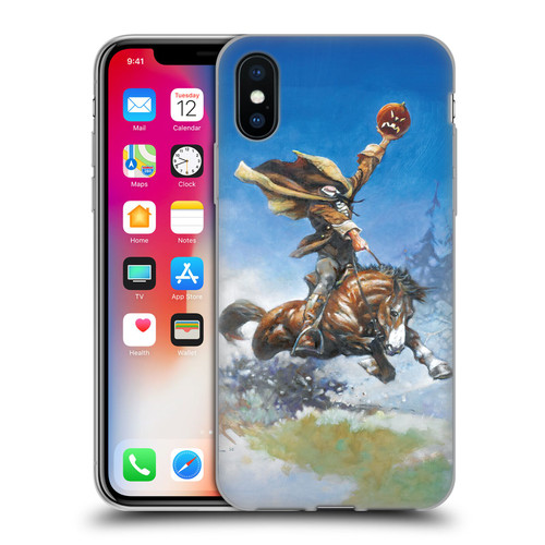Frank Frazetta Medieval Fantasy Headless Horseman Soft Gel Case for Apple iPhone X / iPhone XS