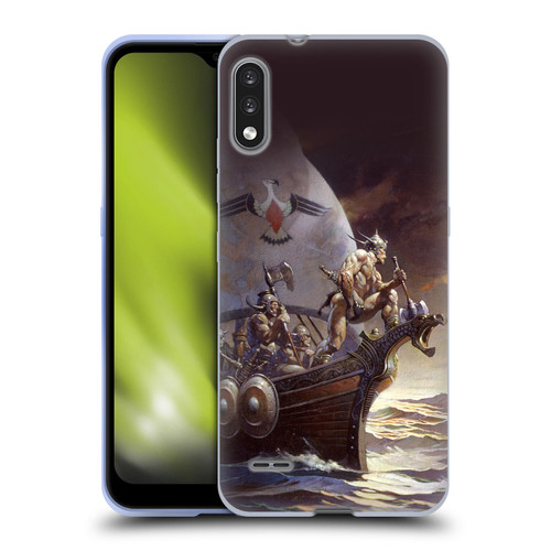 Frank Frazetta Medieval Fantasy Kane on Golden Sea Soft Gel Case for LG K22