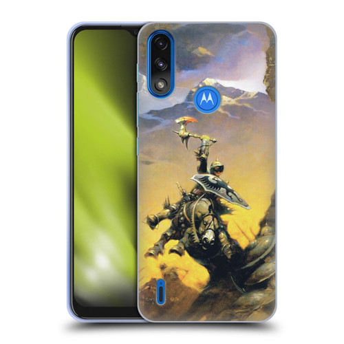 Frank Frazetta Medieval Fantasy Eternal Champion Soft Gel Case for Motorola Moto E7 Power / Moto E7i Power