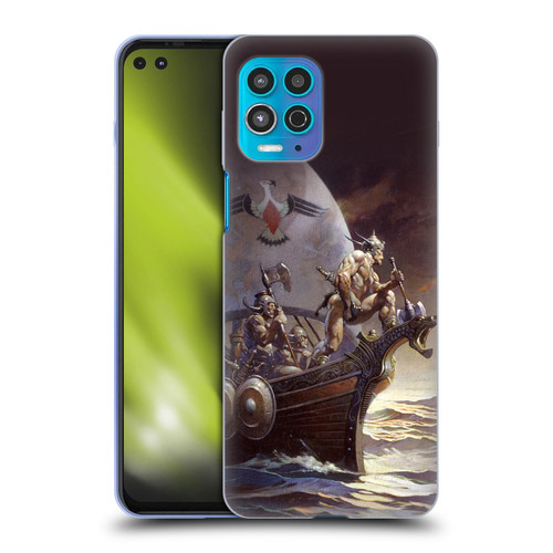 Frank Frazetta Medieval Fantasy Kane on Golden Sea Soft Gel Case for Motorola Moto G100