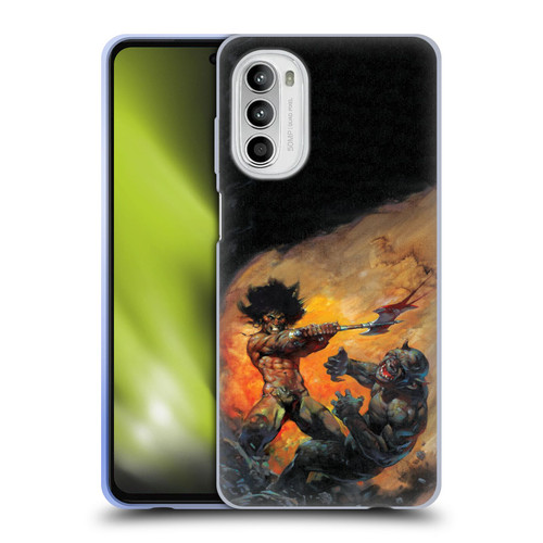 Frank Frazetta Medieval Fantasy Viking Slayer Soft Gel Case for Motorola Moto G52