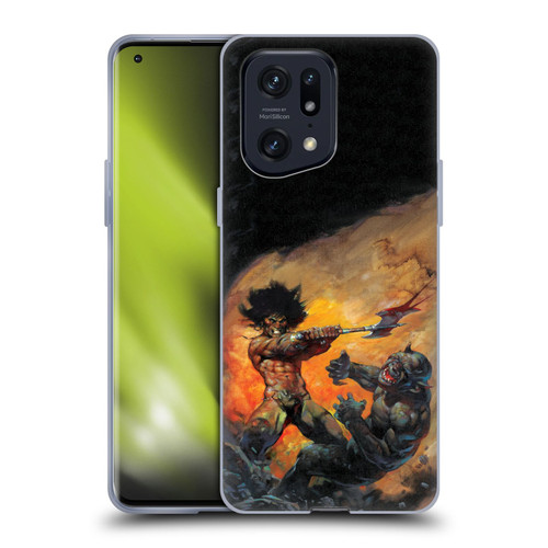 Frank Frazetta Medieval Fantasy Viking Slayer Soft Gel Case for OPPO Find X5 Pro