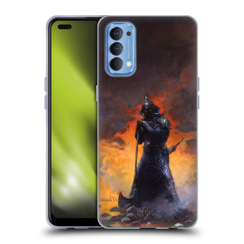 Frank Frazetta Medieval Fantasy Death Dealer 3 Soft Gel Case for OPPO Reno 4 5G