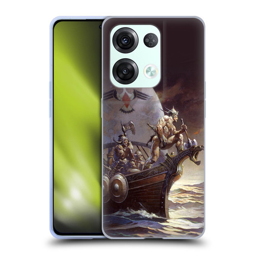 Frank Frazetta Medieval Fantasy Kane on Golden Sea Soft Gel Case for OPPO Reno8 Pro