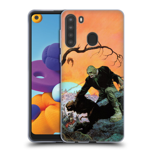 Frank Frazetta Medieval Fantasy Zombie Soft Gel Case for Samsung Galaxy A21 (2020)