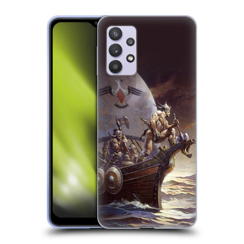 Frank Frazetta Medieval Fantasy Kane on Golden Sea Soft Gel Case for Samsung Galaxy A32 5G / M32 5G (2021)