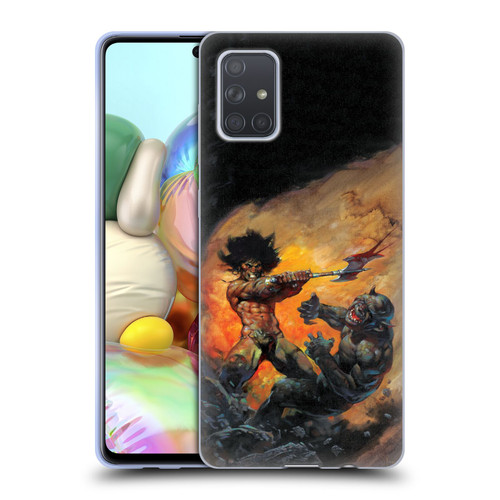 Frank Frazetta Medieval Fantasy Viking Slayer Soft Gel Case for Samsung Galaxy A71 (2019)
