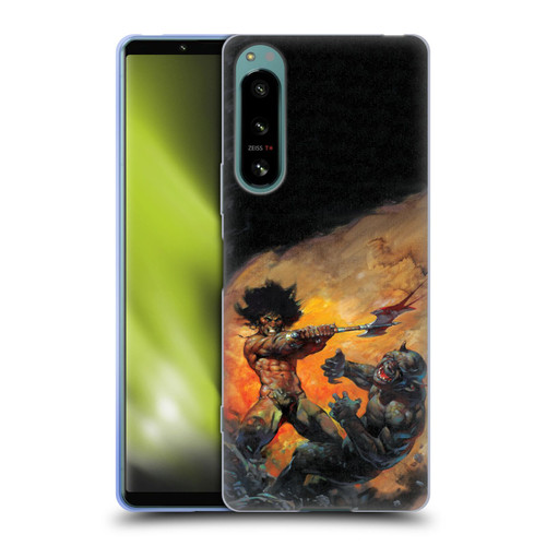 Frank Frazetta Medieval Fantasy Viking Slayer Soft Gel Case for Sony Xperia 5 IV