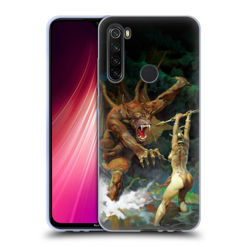 Frank Frazetta Medieval Fantasy Girl and the Beast Soft Gel Case for Xiaomi Redmi Note 8T