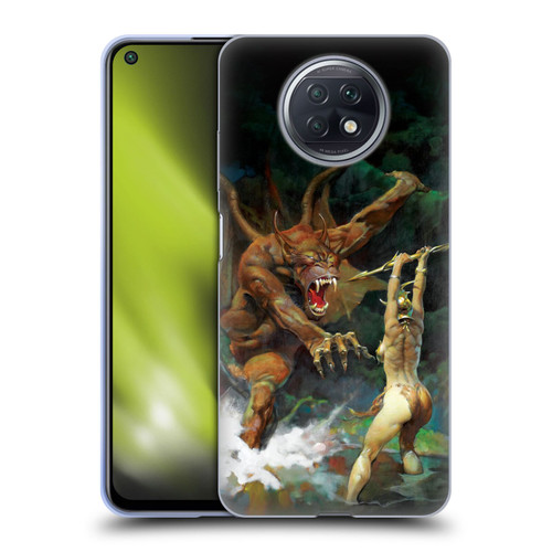 Frank Frazetta Medieval Fantasy Girl and the Beast Soft Gel Case for Xiaomi Redmi Note 9T 5G