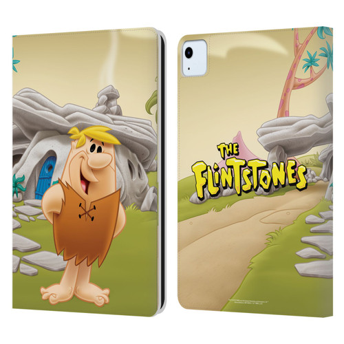 The Flintstones Characters Barney Rubble Leather Book Wallet Case Cover For Apple iPad Air 11 2020/2022/2024