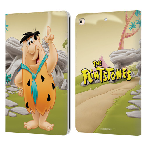 The Flintstones Characters Fred Flintstones Leather Book Wallet Case Cover For Apple iPad 9.7 2017 / iPad 9.7 2018