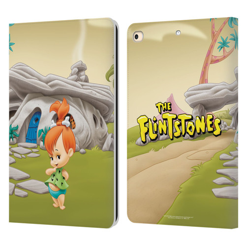 The Flintstones Characters Pebbles Flintstones Leather Book Wallet Case Cover For Apple iPad 9.7 2017 / iPad 9.7 2018