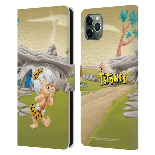 The Flintstones Characters Bambam Rubble Leather Book Wallet Case Cover For Apple iPhone 11 Pro Max