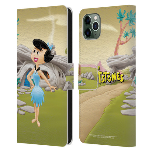 The Flintstones Characters Betty Rubble Leather Book Wallet Case Cover For Apple iPhone 11 Pro Max