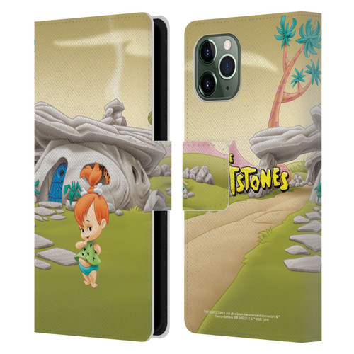 The Flintstones Characters Pebbles Flintstones Leather Book Wallet Case Cover For Apple iPhone 11 Pro