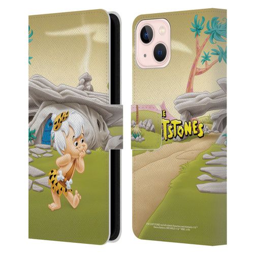 The Flintstones Characters Bambam Rubble Leather Book Wallet Case Cover For Apple iPhone 13