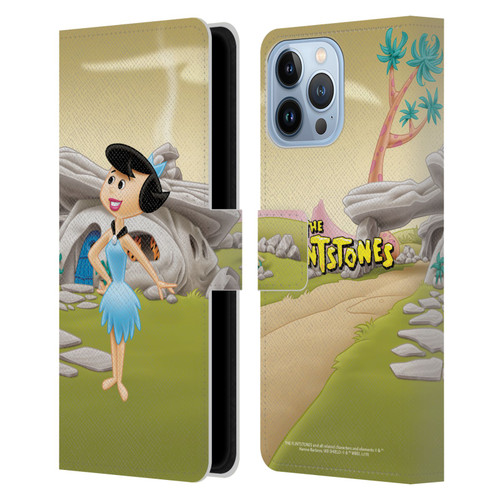 The Flintstones Characters Betty Rubble Leather Book Wallet Case Cover For Apple iPhone 13 Pro Max