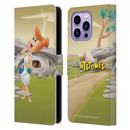 The Flintstones Characters Wilma Flintstones Leather Book Wallet Case Cover For Apple iPhone 14 Pro Max