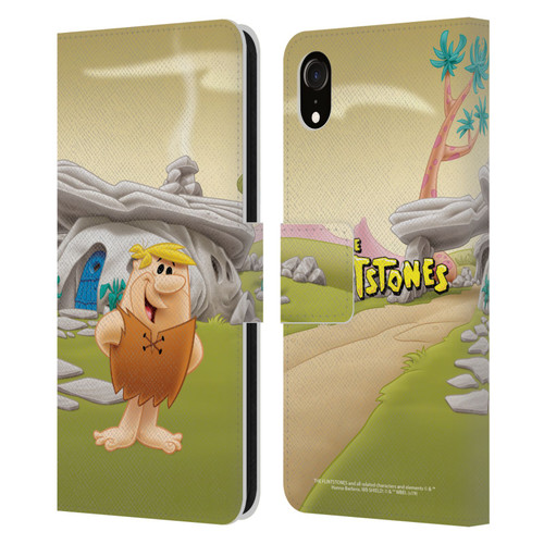 The Flintstones Characters Barney Rubble Leather Book Wallet Case Cover For Apple iPhone XR