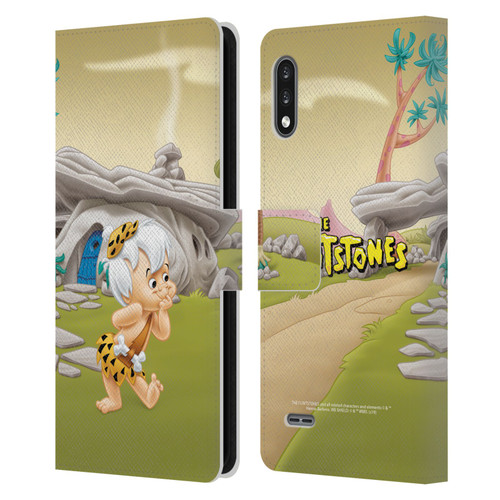 The Flintstones Characters Bambam Rubble Leather Book Wallet Case Cover For LG K22