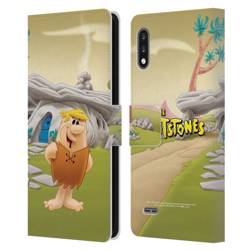 The Flintstones Characters Barney Rubble Leather Book Wallet Case Cover For LG K22