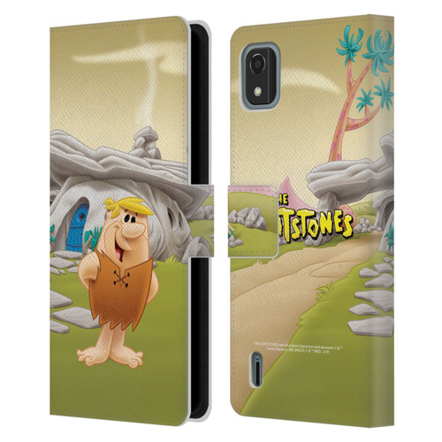 The Flintstones Characters Barney Rubble Leather Book Wallet Case Cover For Nokia C2 2nd Edition