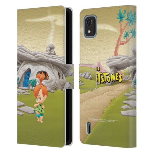 The Flintstones Characters Pebbles Flintstones Leather Book Wallet Case Cover For Nokia C2 2nd Edition