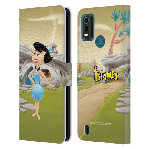The Flintstones Characters Betty Rubble Leather Book Wallet Case Cover For Nokia G11 Plus