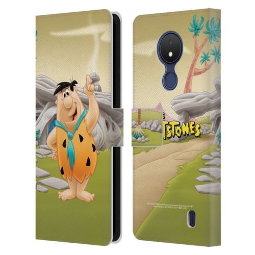 The Flintstones Characters Fred Flintstones Leather Book Wallet Case Cover For Nokia C21