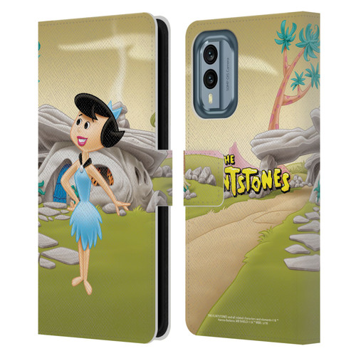 The Flintstones Characters Betty Rubble Leather Book Wallet Case Cover For Nokia X30