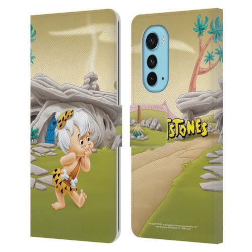The Flintstones Characters Bambam Rubble Leather Book Wallet Case Cover For Motorola Edge (2022)