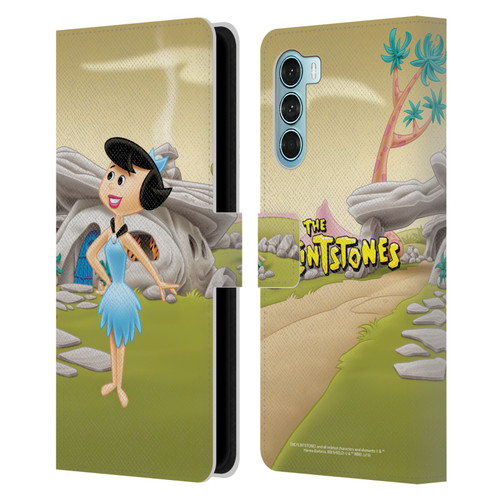 The Flintstones Characters Betty Rubble Leather Book Wallet Case Cover For Motorola Edge S30 / Moto G200 5G