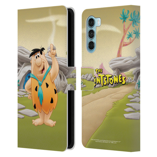 The Flintstones Characters Fred Flintstones Leather Book Wallet Case Cover For Motorola Edge S30 / Moto G200 5G