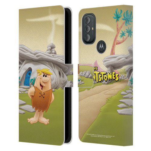 The Flintstones Characters Barney Rubble Leather Book Wallet Case Cover For Motorola Moto G10 / Moto G20 / Moto G30