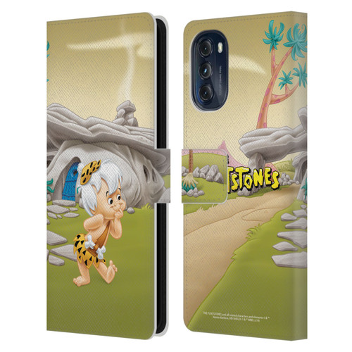 The Flintstones Characters Bambam Rubble Leather Book Wallet Case Cover For Motorola Moto G (2022)