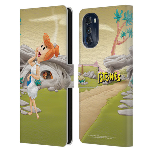 The Flintstones Characters Wilma Flintstones Leather Book Wallet Case Cover For Motorola Moto G (2022)