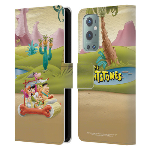 The Flintstones Characters Stone Car Leather Book Wallet Case Cover For OnePlus 9