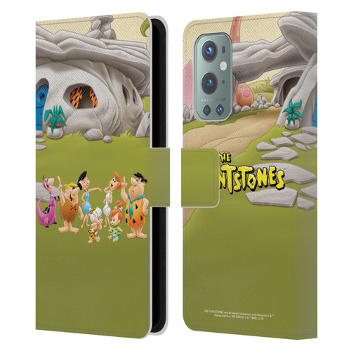 The Flintstones Characters Stone House Leather Book Wallet Case Cover For OnePlus 9