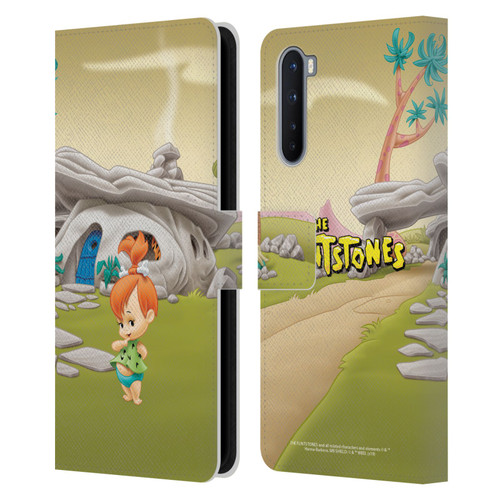 The Flintstones Characters Pebbles Flintstones Leather Book Wallet Case Cover For OnePlus Nord 5G